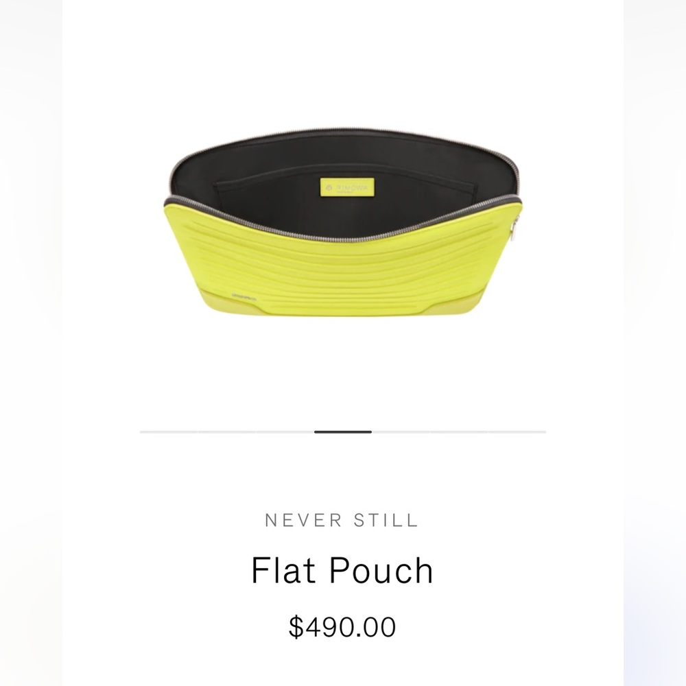 RIMOWA NEVER STILL flat Pouch. Used once, like new comes  original packaging.
